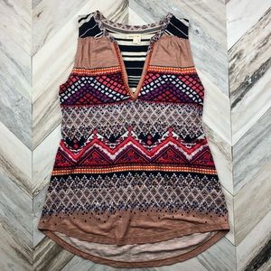Anthropologie Meadow Rue Bohemian V-neck Tank Top